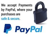 We accept PayPal Payments